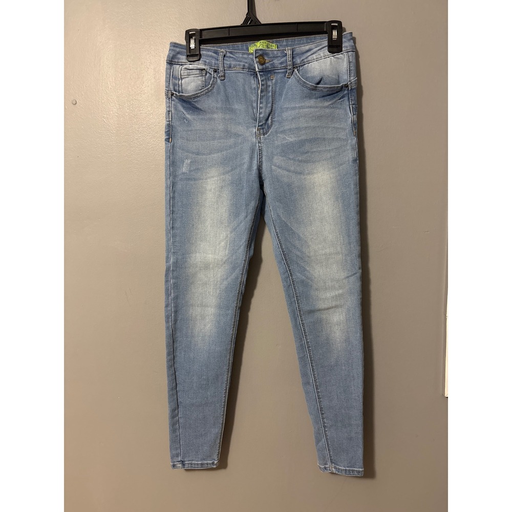 Wax Jean Butt I Love You Push-Up Skinny Jeans Light Wash Size 9 Denim Pants